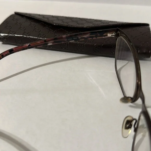 Gucci GG 4268 HPM 140 made in Italy eyeglass frames with folding case - Picture 5 of 11
